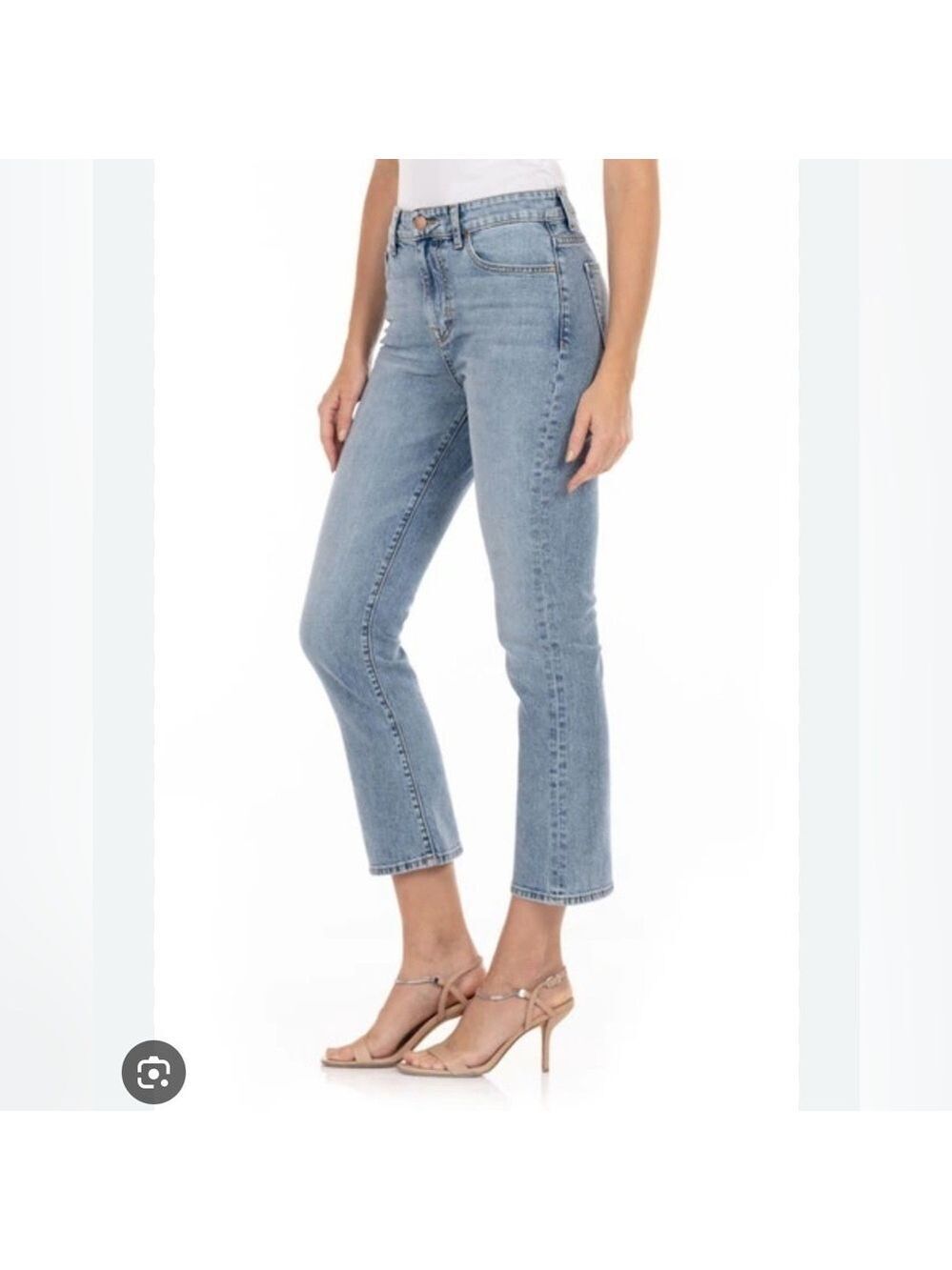 Fidelity Juniper crop stretch denim in Calypso size 32”